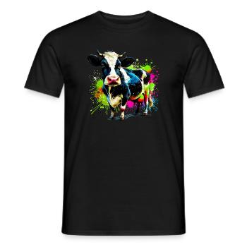 Vache - T-shirt homme - noir - Devant - AI Model Male 178 light (178cm)