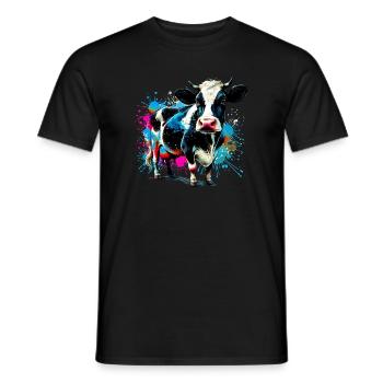Vache - T-shirt homme - noir - Devant - AI Model Male 178 light (178cm)