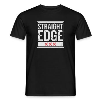 Straight Edge Schriftzug für Straight Edger Life - Männer T-Shirt - Schwarz - Vorne - AI Model Male 178 light (178cm)