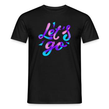 Let’s Go – Neon Power - Männer T-Shirt - Schwarz - Vorne - AI Model Male 178 light (178cm)