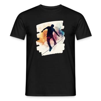 Slackline Slacklining Balance - Men's T-Shirt - black - Front - AI Model Male 178 light (178cm)