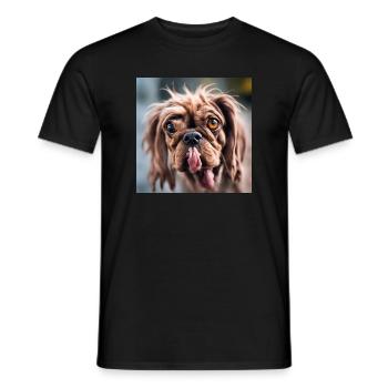 Hässlicher Hund - Männer T-Shirt - Schwarz - Vorne - AI Model Male 178 light (178cm)