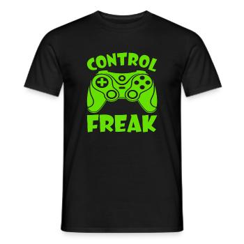 Gaming "Control Freak" – Lustiges Geschenk - Männer T-Shirt - Schwarz - Vorne - AI Model Male 178 light (178cm)