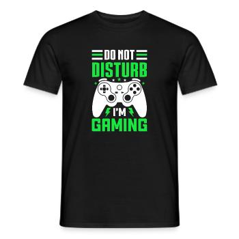 Do Not Disturb – I'm Gaming Lustiges Motiv - Männer T-Shirt - Schwarz - Vorne - AI Model Male 178 light (178cm)