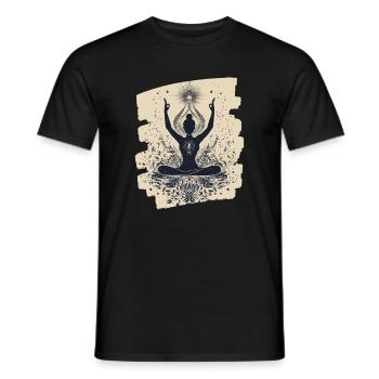 Yoga Namaste Meditation - Männer T-Shirt - Schwarz - Vorne - AI Model Male 178 light (178cm)