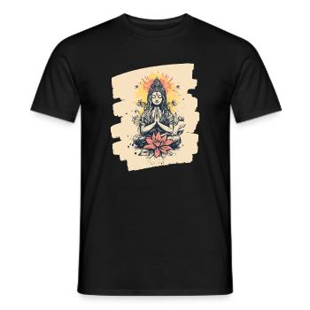 Yoga Namaste Meditation - Männer T-Shirt - Schwarz - Vorne - AI Model Male 178 light (178cm)