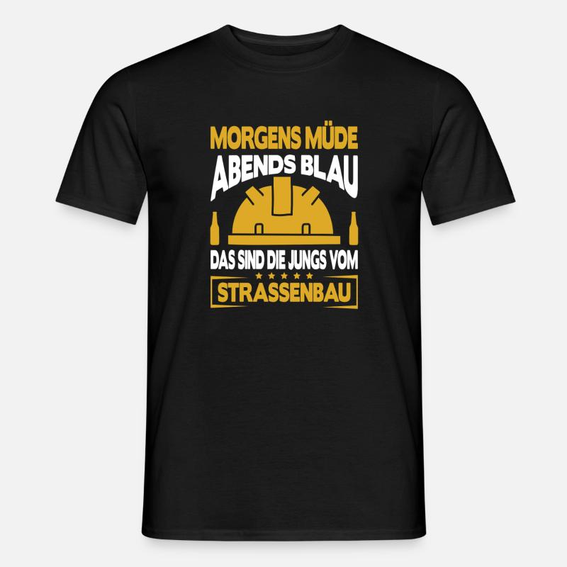Strassenbau Geschenk Strassenbauer Baustelle - Männer T-Shirt - Schwarz