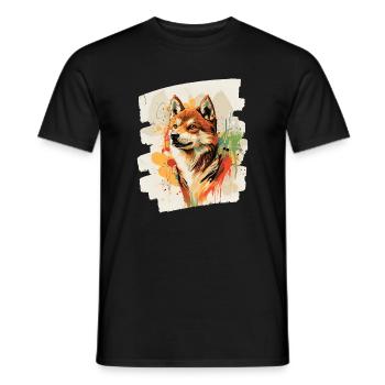 Shiba Inu - T-shirt homme - noir - Devant - AI Model Male 178 light (178cm)