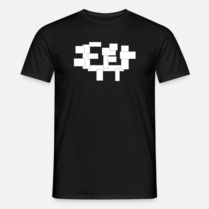 rectangles simplement des carrés en composition - T-shirt homme - noir