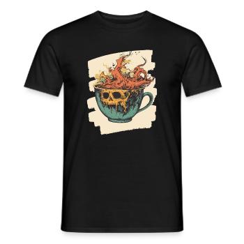 Kaffee Coffee Kaffeeliebhaber - Männer T-Shirt - Schwarz - Vorne - AI Model Male 178 light (178cm)
