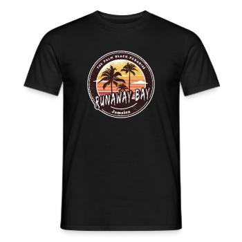 Runaway Bay, Jamaïque – Plage de rêve des Caraïbes - T-shirt homme - noir - Devant - AI Model Male 178 light (178cm)