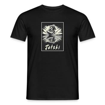 Jet Ski Vintage Style - Men's T-Shirt - black - Front - AI Model Male 178 light (178cm)