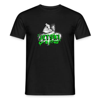 Jet Ski Graffiti – Splash and Ride - T-shirt homme - noir - Devant - AI Model Male 178 light (178cm)