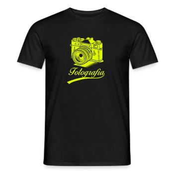 Fotografia – Appareil photo vintage - T-shirt homme - noir - Devant - AI Model Male 178 light (178cm)