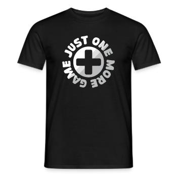 Gamer Logo - Just one more Game - Men's T-Shirt - black - Front - AI Model Male 178 light (178cm)