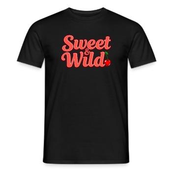 Doux et sauvage - T-shirt homme - noir - Devant - AI Model Male 178 light (178cm)