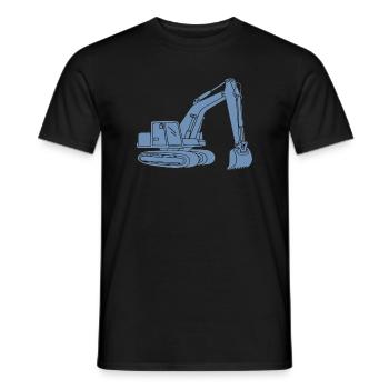 Bagger Silhouette Baugeräteführer Tiefbau - Männer T-Shirt - Schwarz - Vorne - AI Model Male 178 light (178cm)