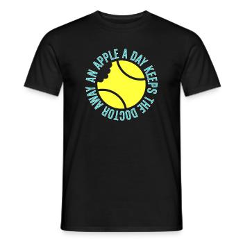 Le tennis est sain, sweat à capuche amusant pour le tennis - T-shirt homme - noir - Devant - AI Model Male 178 light (178cm)