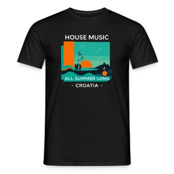 Croatie House Music - T-shirt homme - noir - Devant - AI Model Male 178 light (178cm)