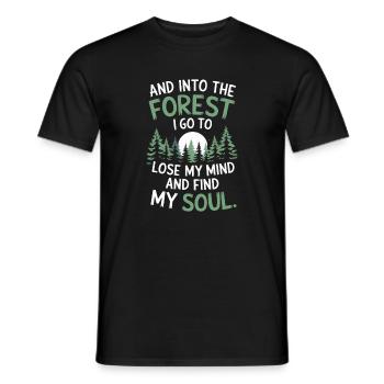 Dans la forêt où je vais pour perdre la tête Trouver mon âme - T-shirt homme - noir - Devant - AI Model Male 178 light (178cm)