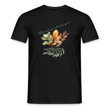 Nature Whisper - Männer T-Shirt - Schwarz - Vorne - AI Model Male 178 light (178cm)