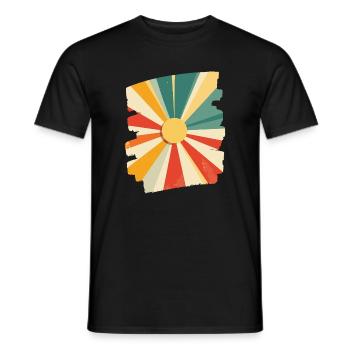 Soleil d’été Coucher de soleil - T-shirt homme - noir - Devant - AI Model Male 178 light (178cm)