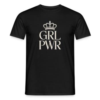 Women Power GRL PWR Girl Patriarchy Feminism - Men's T-Shirt - black - Front - AI Model Male 178 light (178cm)