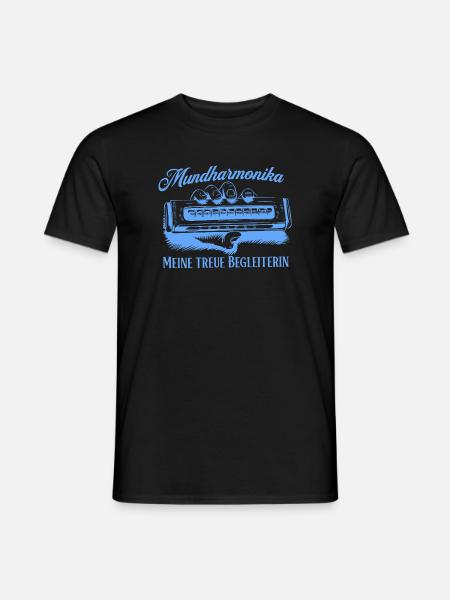 Mundharmonika - Meine treue Begleiterin - Männer T-Shirt - Schwarz