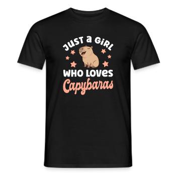 Capybara Wasserschwein - Männer T-Shirt - Schwarz - Vorne - AI Model Male 178 light (178cm)