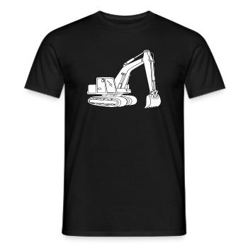Bagger Silhouette Baugeräteführer Tiefbau - Männer T-Shirt - Schwarz - Vorne - AI Model Male 178 light (178cm)