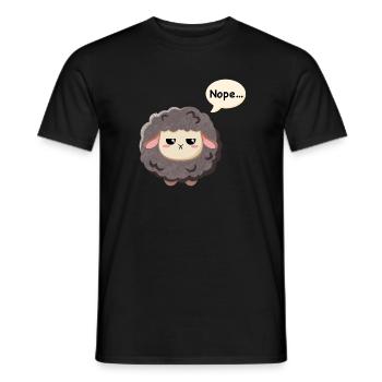 Schwarzes Schaf - Nope - Männer T-Shirt - Schwarz - Vorne - AI Model Male 178 light (178cm)