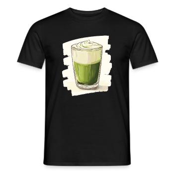 Matcha Latte Lover Green Tea - Men's T-Shirt - black - Front - AI Model Male 178 light (178cm)