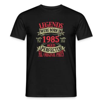 Jahrgang 1985 Vintage Celebration - Männer T-Shirt - Schwarz - Vorne - AI Model Male 178 light (178cm)