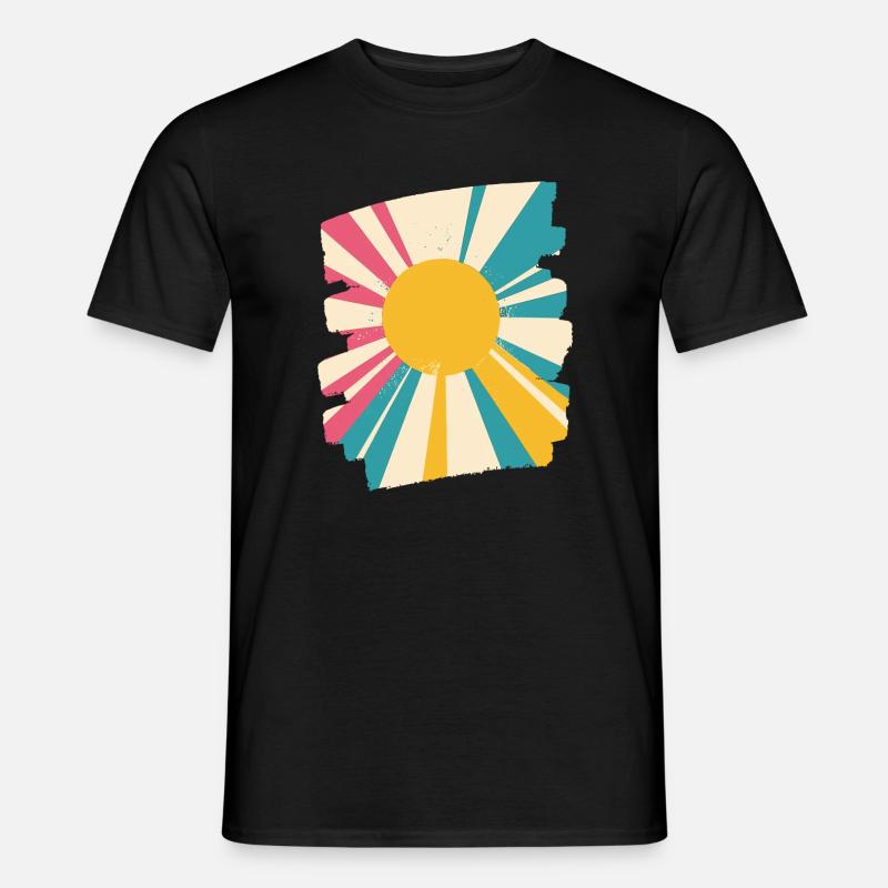 Sommer Sonne - Männer T-Shirt - Schwarz
