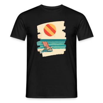 Sommer Sonne Strand - Männer T-Shirt - Schwarz - Vorne - AI Model Male 178 light (178cm)