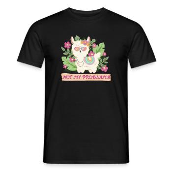 Summer Llama Alpaca - Not my problem - Men's T-Shirt - black - Front - AI Model Male 178 light (178cm)