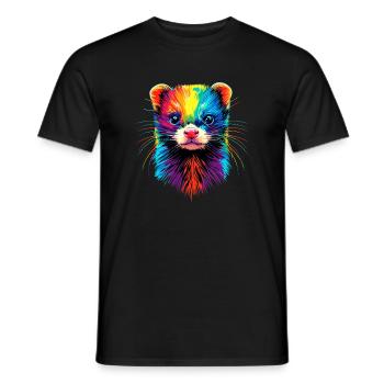 Frettchen Frett Iltis Marder Wiesel Süße Frettchen - Männer T-Shirt - Schwarz - Vorne - AI Model Male 178 light (178cm)