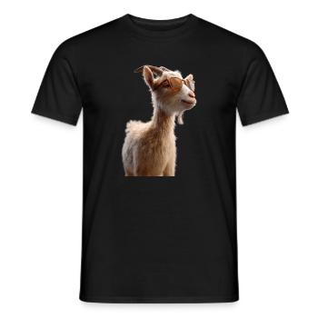 Goat Domestic Goat Capricorn Goat Goat Cute Goats - Men's T-Shirt - black - Front - AI Model Male 178 light (178cm)