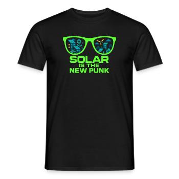 Solar Is the New Punk - Men's T-Shirt - black - Front - AI Model Male 178 light (178cm)