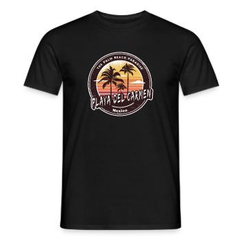 Playa del Carmen Mexiko Sonnenuntergang Design - Männer T-Shirt - Schwarz - Vorne - AI Model Male 178 light (178cm)
