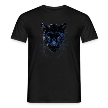 Panther Leopard Raubkatze Süße Großkatze Panter - Männer T-Shirt - Schwarz - Vorne - AI Model Male 178 light (178cm)