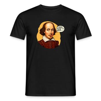 Shakespeare "To Beer or Not to Beer" Funny Lit - Men's T-Shirt - black - Front - AI Model Male 178 light (178cm)