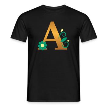 A - Männer T-Shirt - Schwarz - Vorne - AI Model Male 178 light (178cm)