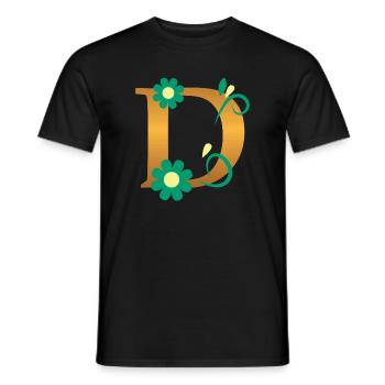 D - Männer T-Shirt - Schwarz - Vorne - AI Model Male 178 light (178cm)