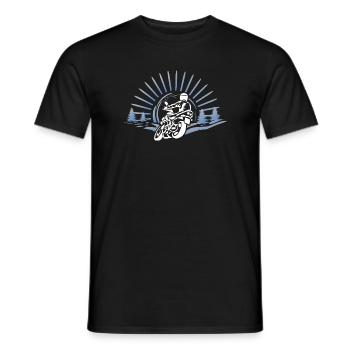 Chemise de moto design Biker Tour - T-shirt homme - noir - Devant - AI Model Male 178 light (178cm)