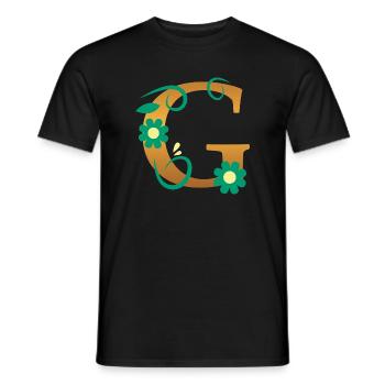 G - Men's T-Shirt - black - Front - AI Model Male 178 light (178cm)