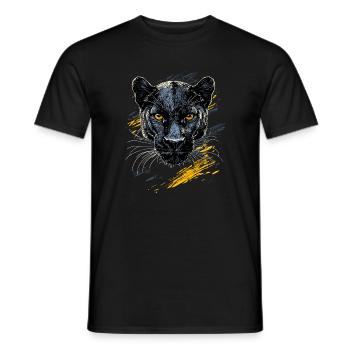 Panther Leopard Raubkatze Süße Großkatze Panter - Männer T-Shirt - Schwarz - Vorne - AI Model Male 178 light (178cm)