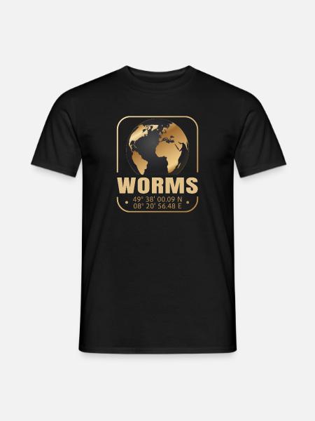Worms - Männer T-Shirt - Schwarz