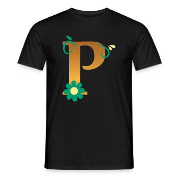 P - Männer T-Shirt - Schwarz - Vorne - AI Model Male 178 light (178cm)