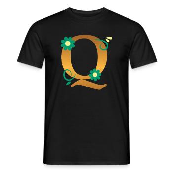 Q - Männer T-Shirt - Schwarz - Vorne - AI Model Male 178 light (178cm)